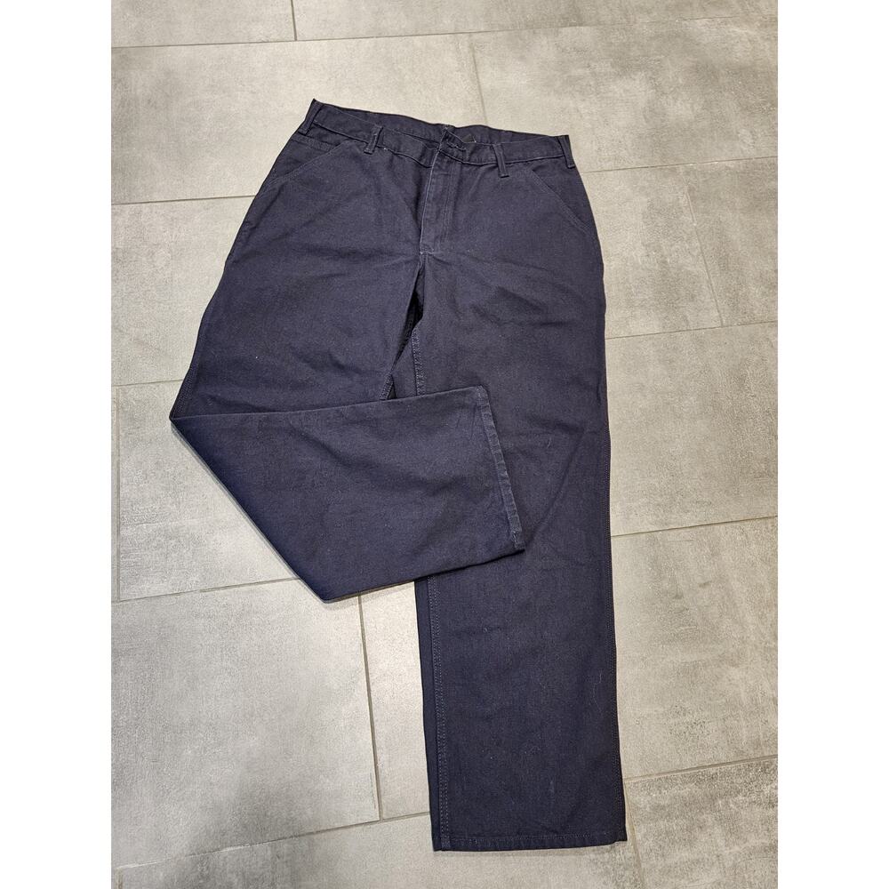 NEW Carhartt Washed Duck Utility Work Pants 36x30 Navy Loose Fit BN0011-M NWT